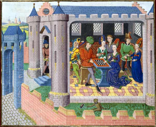 Igranje šaha u vrijeme srednjeg vijeka